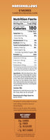 S'mores protein cereal nutrition facts label with marshmallows listed, 180 calories per serving, 12g protein.