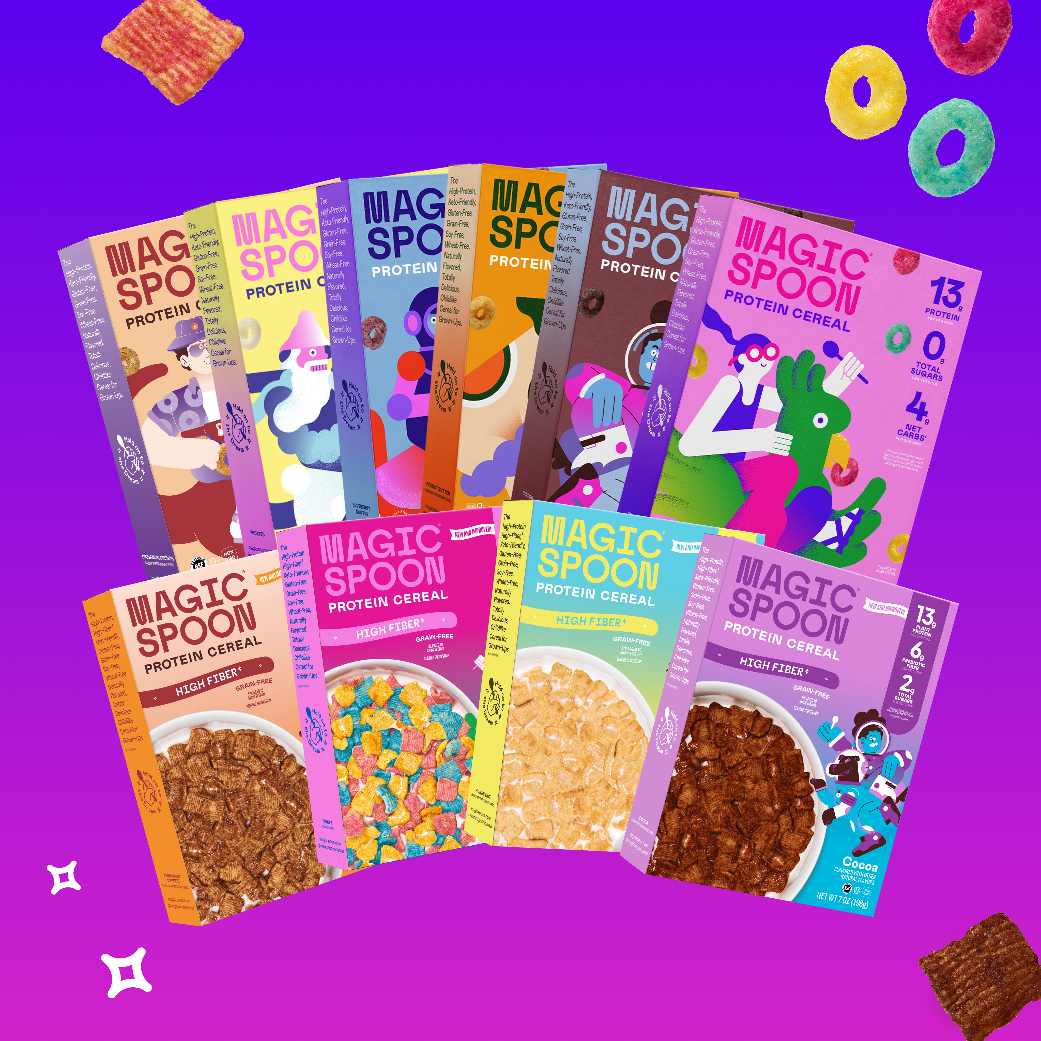 Magic Rocks Cereal Cereal Treats | High Protein, Low Sugar Cereal Bars | Magic Spoon