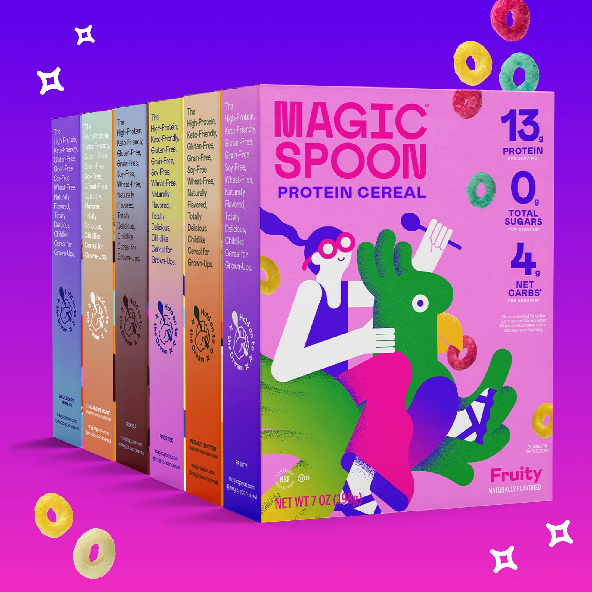 Magic Rocks Cereal High Protein, Keto-Friendly, 0g Sugar Cereal | Magic Spoon Cereal