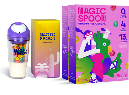Fruity + Magic Crunch Cup - 2 boxes, 1 portable cereal cup