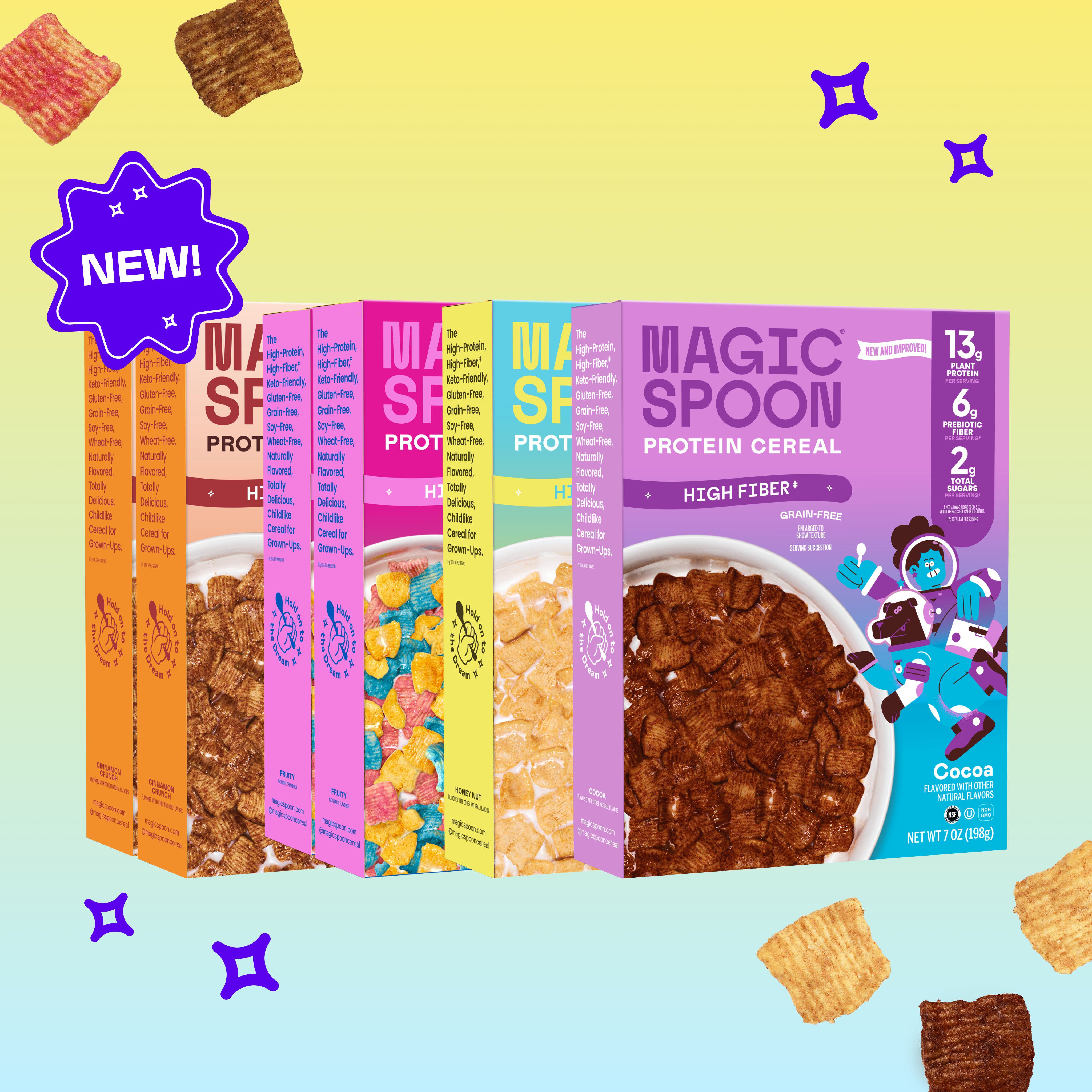 Magic Rocks Cereal High Protein, Keto-Friendly, 0g Sugar Cereal | Magic Spoon Cereal