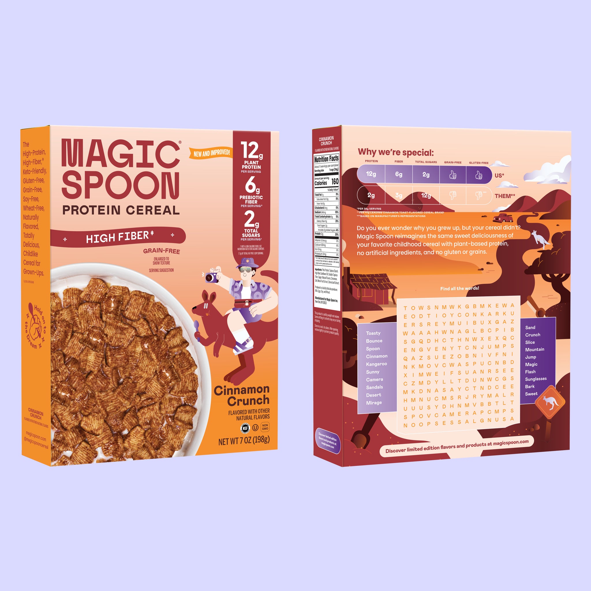 Cinnamon Crunch - Protein + Fiber Cereal 1 case (4 boxes)