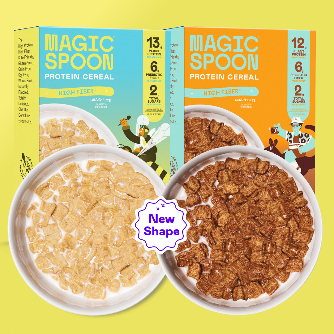 Magic Spoon Fiber Cereal 3-Pack – Honey Nut (2x) & Cinnamon Toast – High Fiber, Plant Protein, Low Sugar – Breakfast Cereal TTS