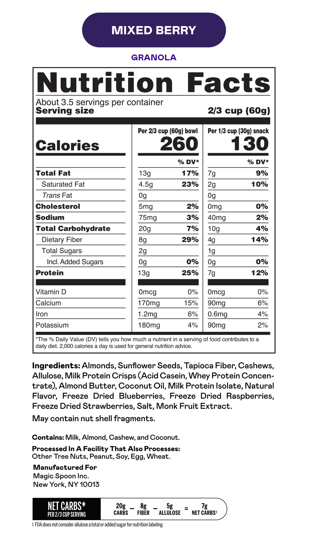 Magic Spoon Ingredients