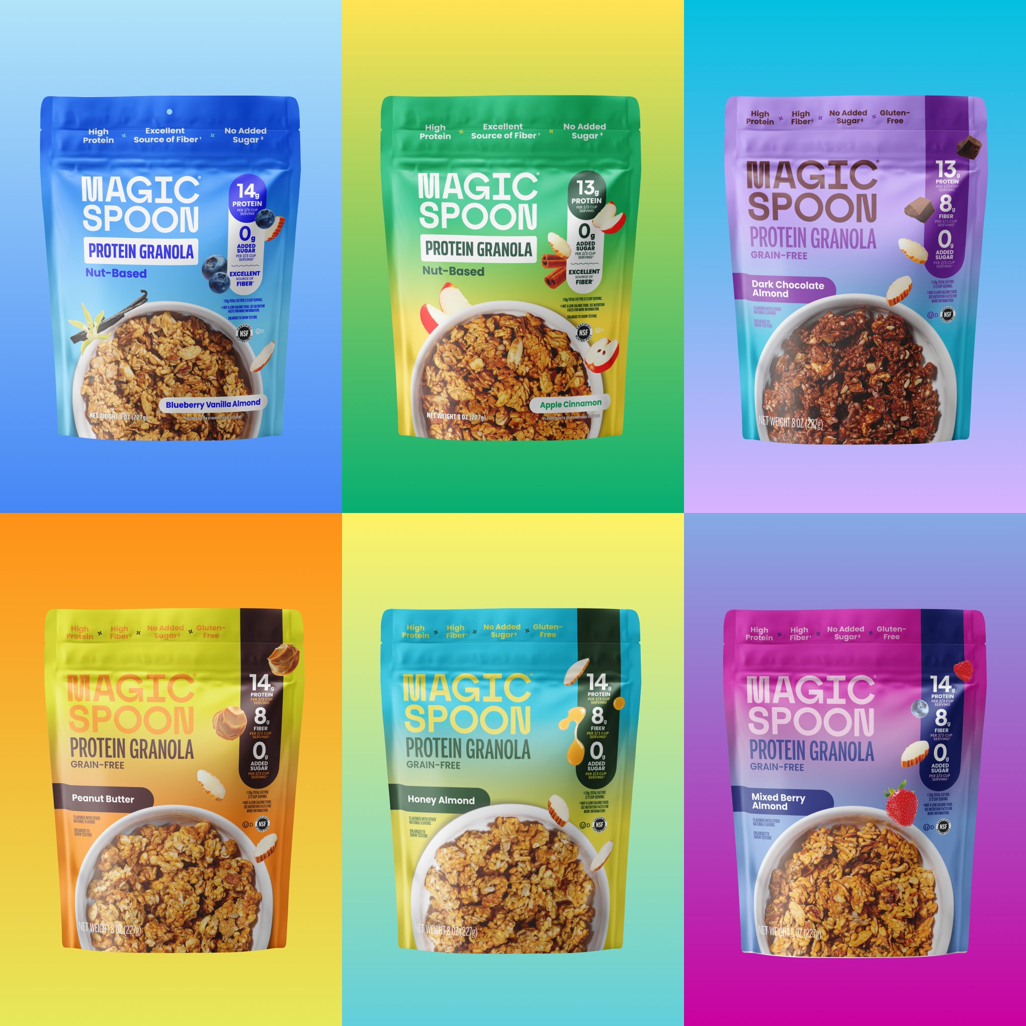 Variety 6 Protein Granola Front