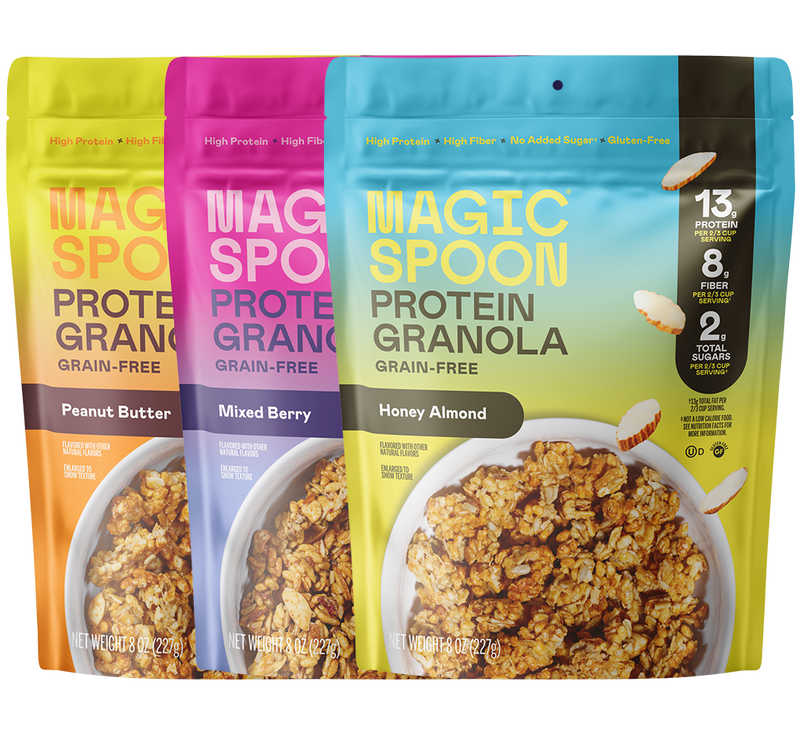 VB Granola 3p-Honey Almond, PB, Mixed Berry (TTS) Granola