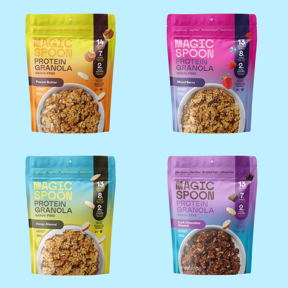 Magic Spoon Protein Granola Variety 4, 4 Bags