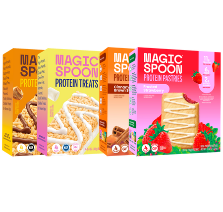 Magic Spoon Snack Time Favorites - 2 boxes of Treats, 2 boxes of Pastries at magicspoon.com