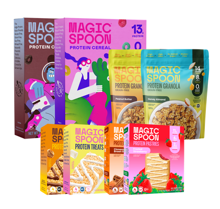 Magic Spoon Hall of Fame Pack - 2 boxes of Cereal, 2 boxes of Treats, 2 bags of Granola, 2 boxes of Pastries at magicspoon.com