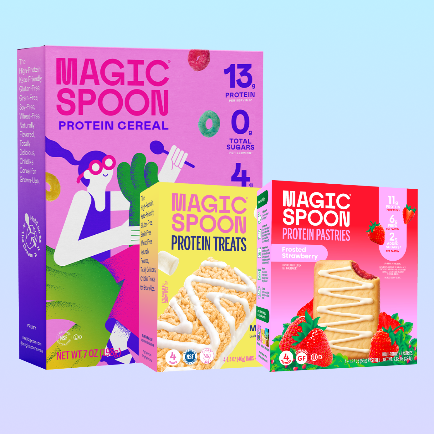 Mix 3-Pack - Fruity Cereal, Marshmallow Treats, Frozen Strawberry Pastry - TTS