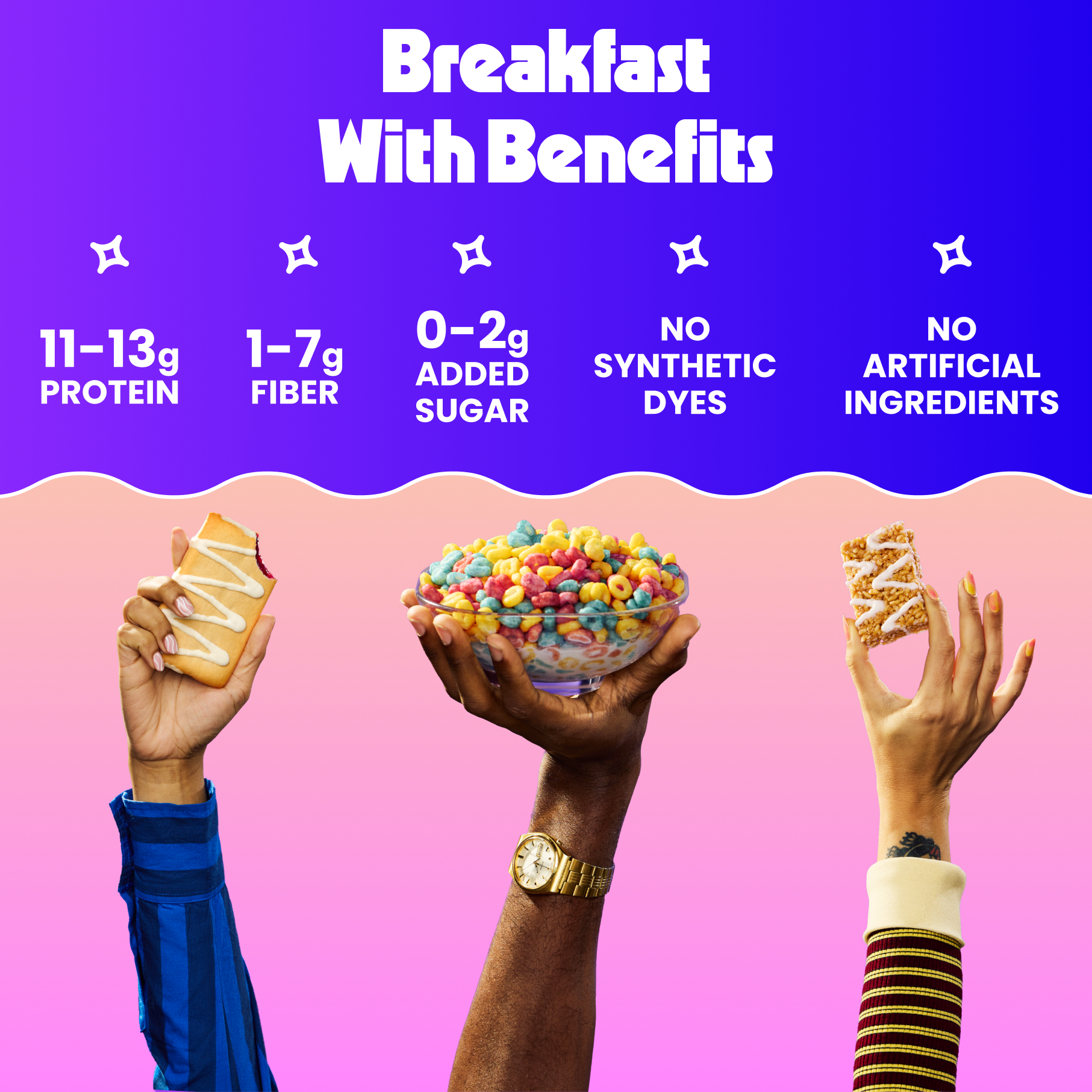 Mix 3-Pack - Fruity Cereal, Marshmallow Treats, Frozen Strawberry Pastry - TTS