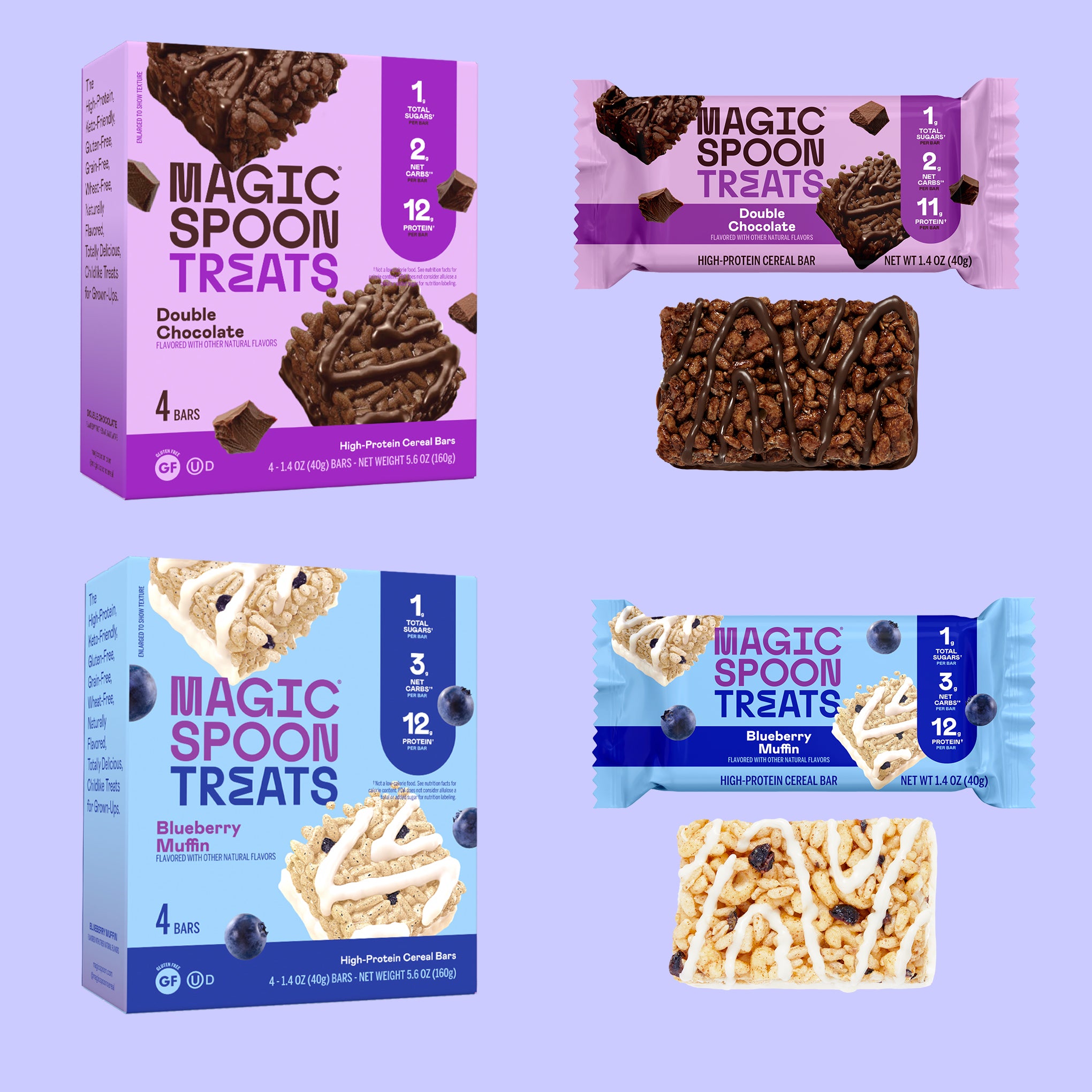 Front of Double Chocolate and Blueberry Muffin Treats