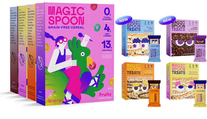 Magic Rocks Cereal Cereal Treats | High Protein, Low Sugar Cereal Bars | Magic Spoon