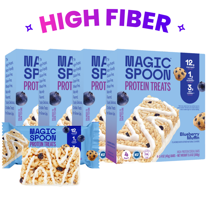 linear-gradient(to bottom, #B9D9F5 0%, #676AC3 100%) | Magic Spoon Blueberry Muffin Treats