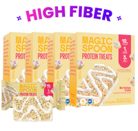 linear-gradient(to bottom, #FFEFBE 0%, #FCD1DA 100%) | Magic Spoon Birthday Cake Treats