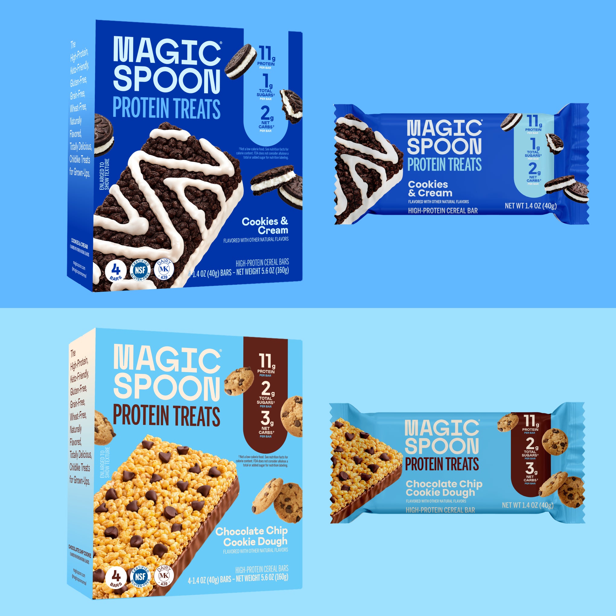 Magic Spoon Cookies & Cream and Choco Chip Cookie Dough