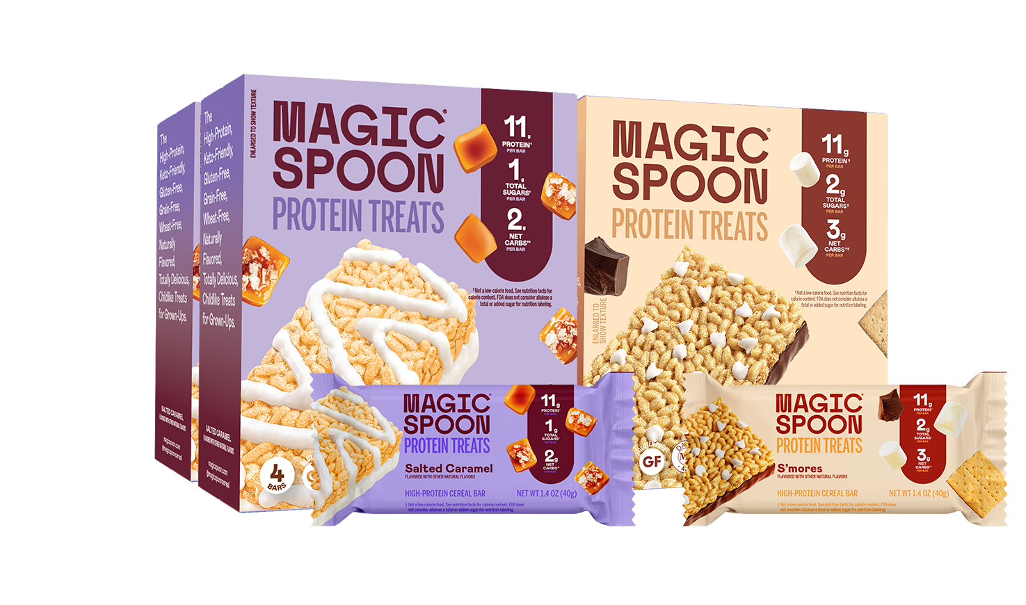 linear-gradient(to bottom, #FFEFDB 0%, #C9B2FD 100%) | Magic Spoon Treats Combo Pack