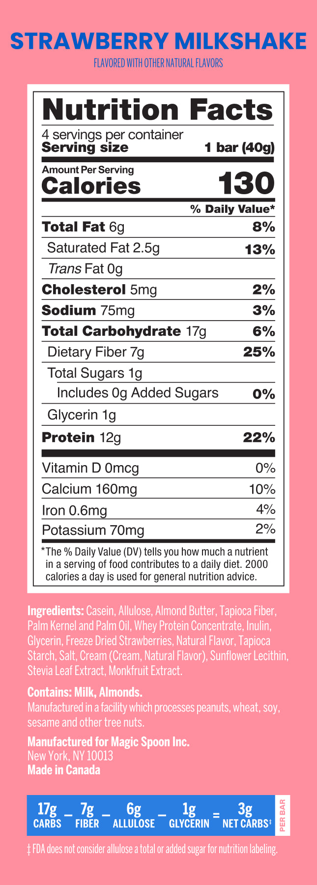 Magic Spoon Nutrition Panel