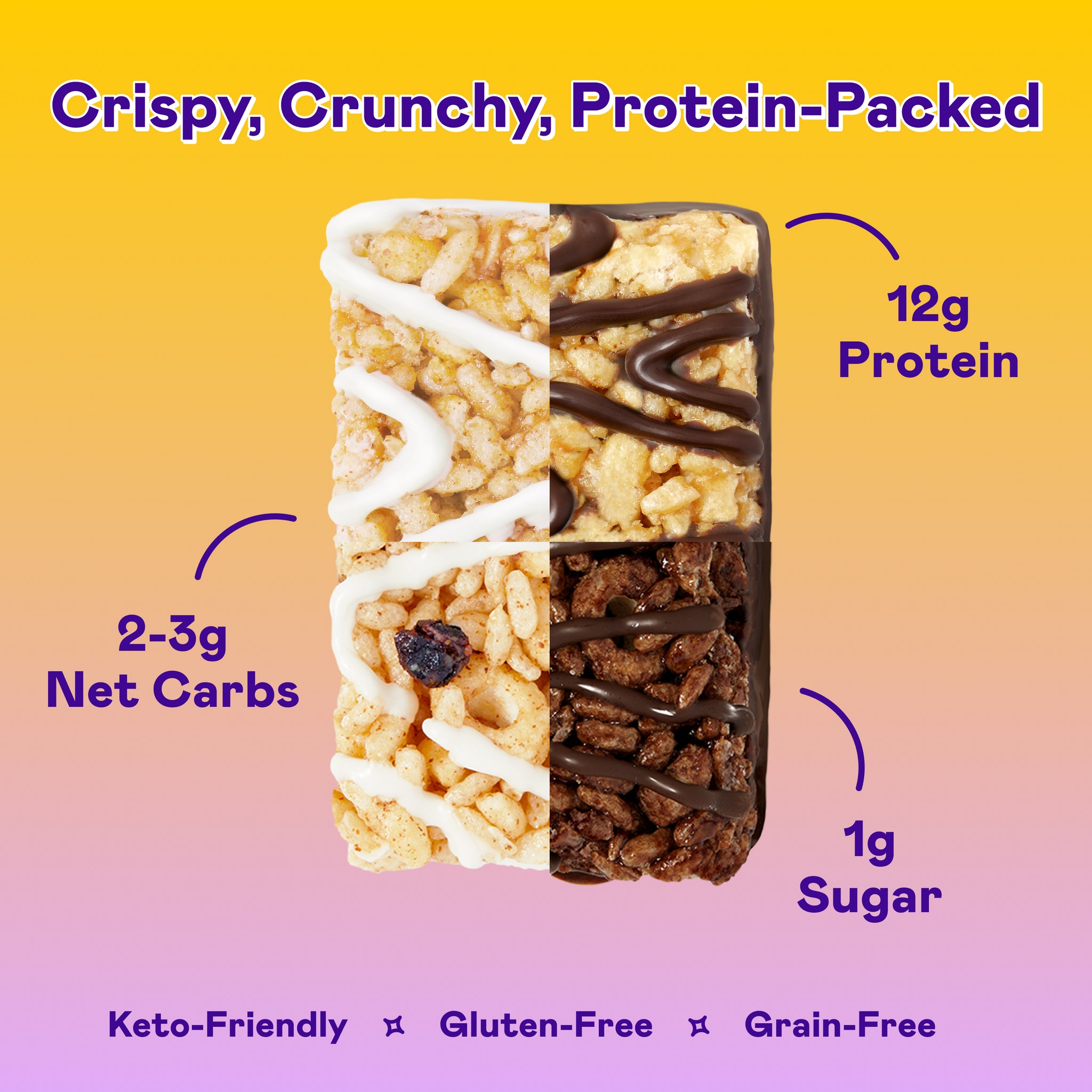 Magic Spoon Protein Treats Variety 4 Pack - Marshmallow, Peanut Butter, Double Chocolate, Blueberry