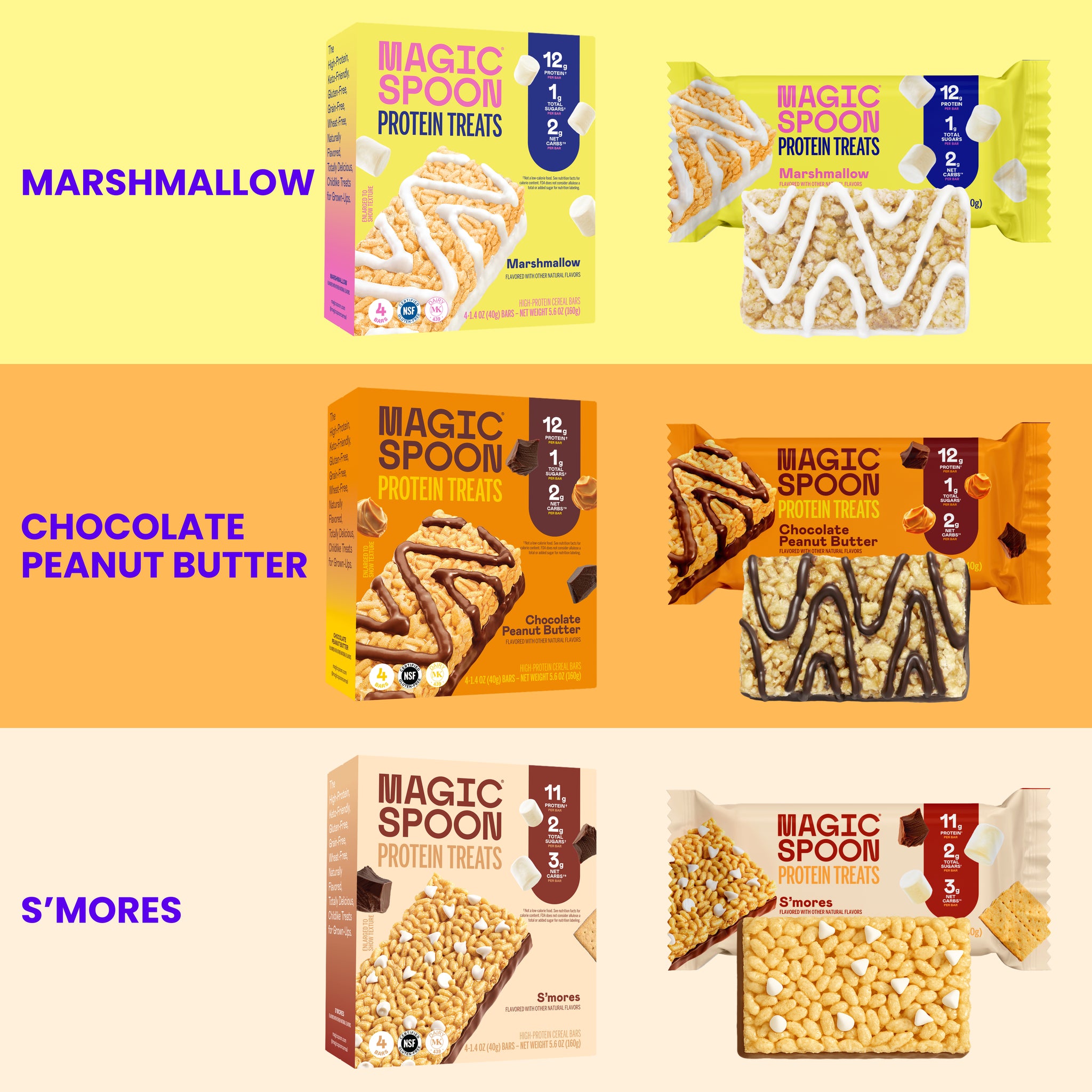 Classics Bundle - Chocolate Peanut Butter, Marshmallow, S'mores