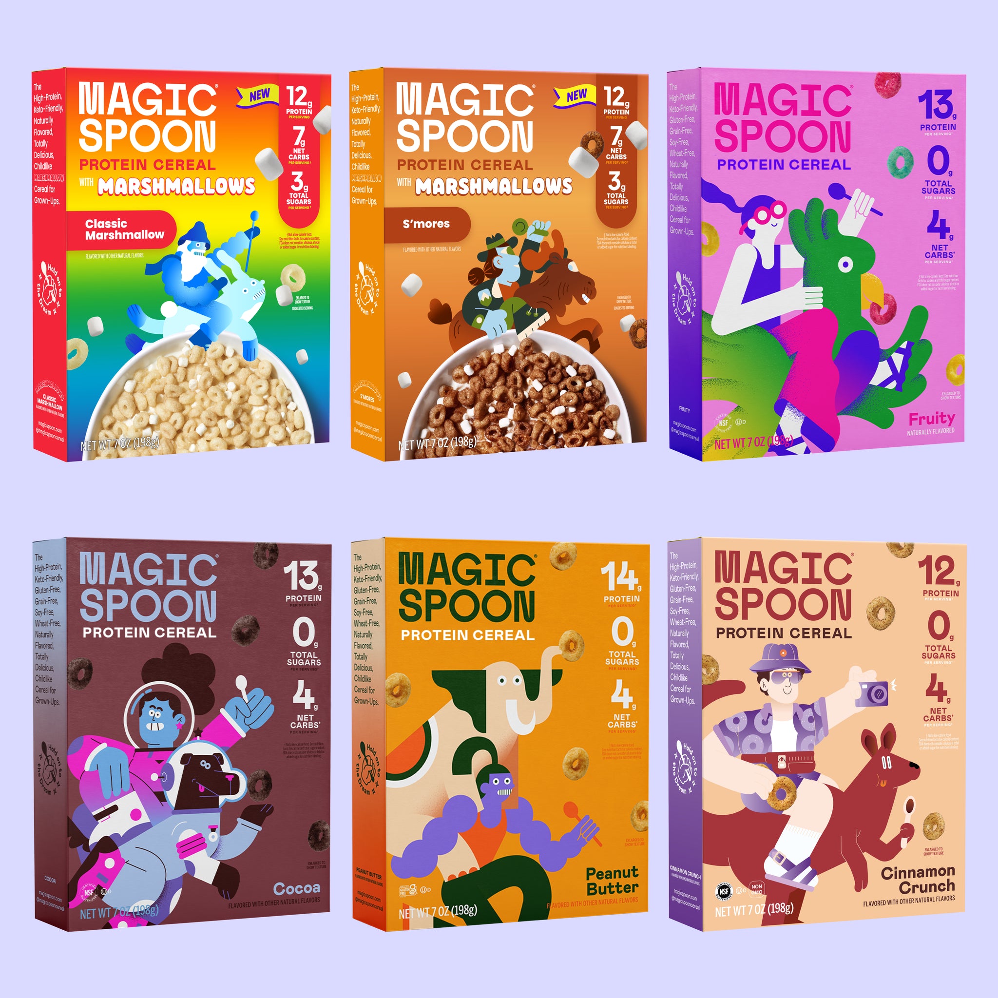 Variety 6 Protein Cereal with Marshmallows Front