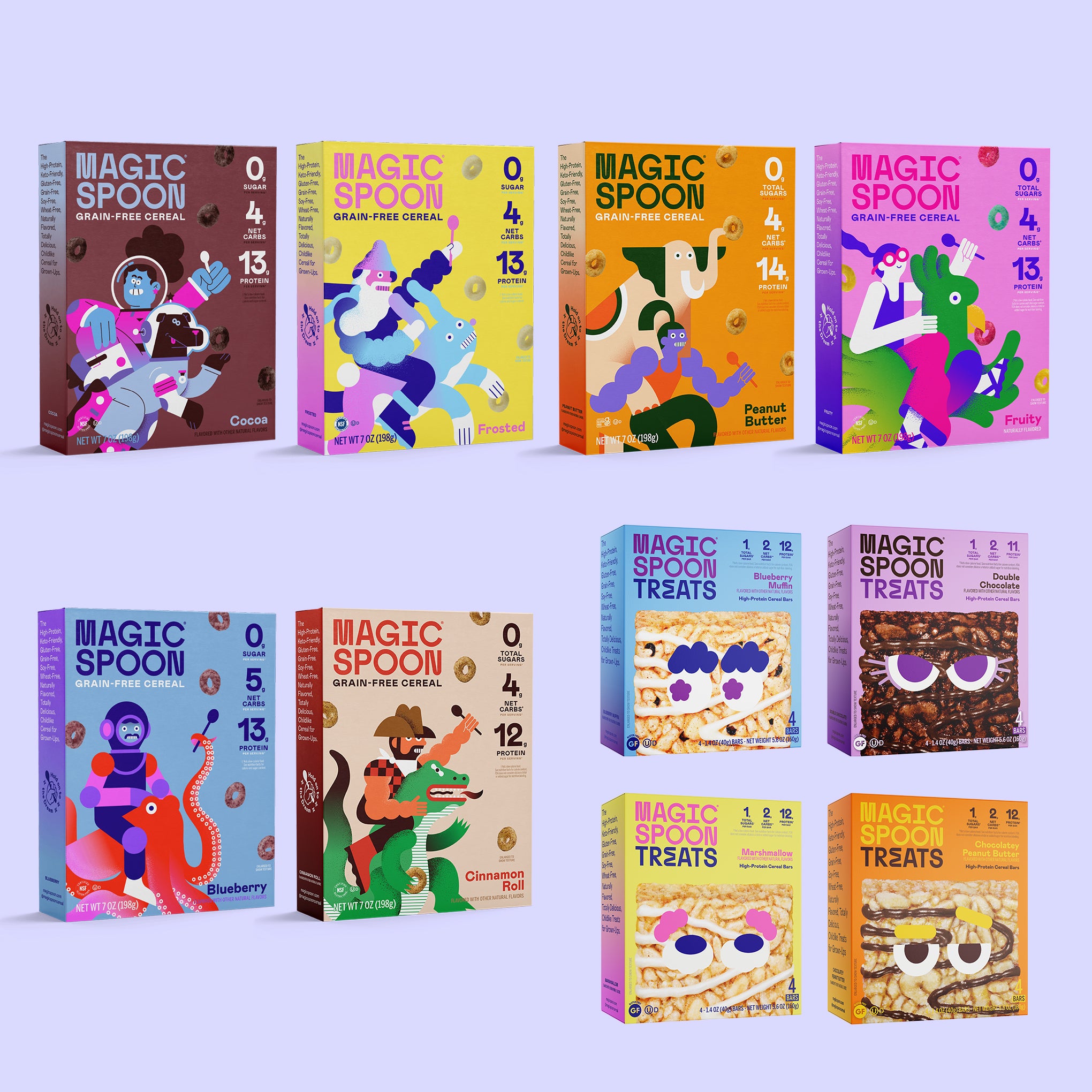 Magic Spoon Cereal + Treats Box Fronts