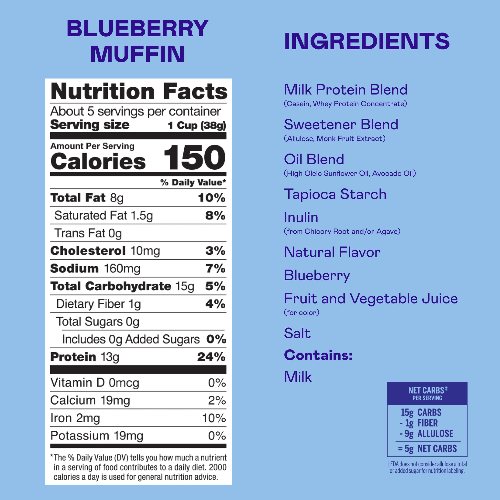Magic Spoon Protein Cereal 1 case (4 boxes) - Blueberry