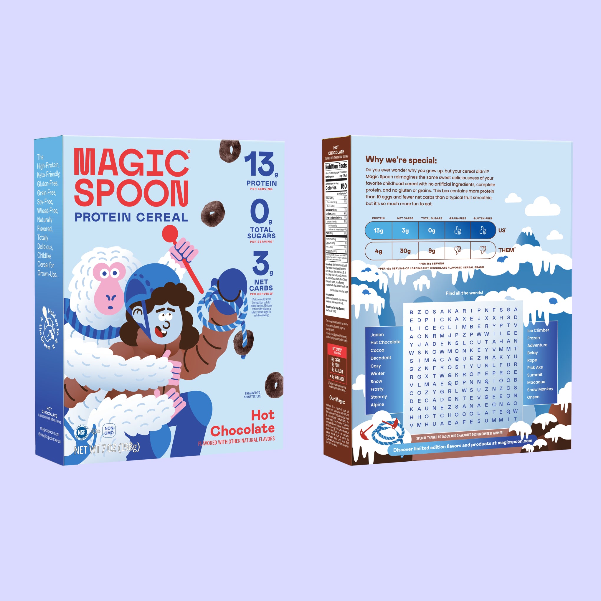 Hot Chocolate Cereal Front and Back