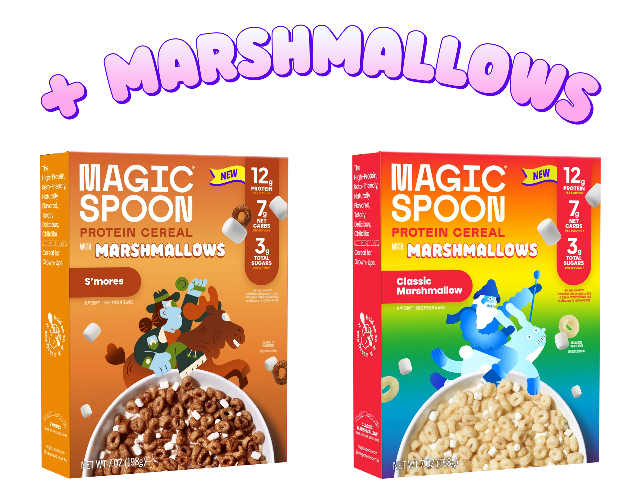 Classic Marshmallow + S'mores - Protein Cereal with Marshmallows (2 boxes)