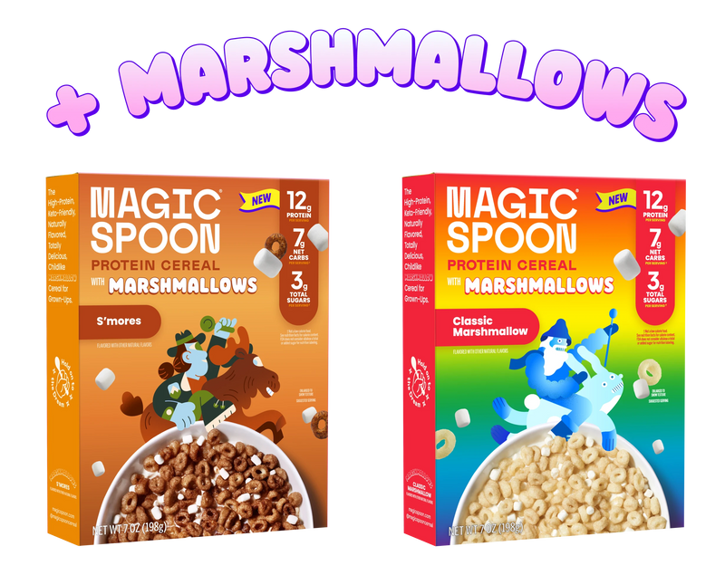 Classic Marshmallow + S'mores - Protein Cereal with Marshmallows (2 boxes)