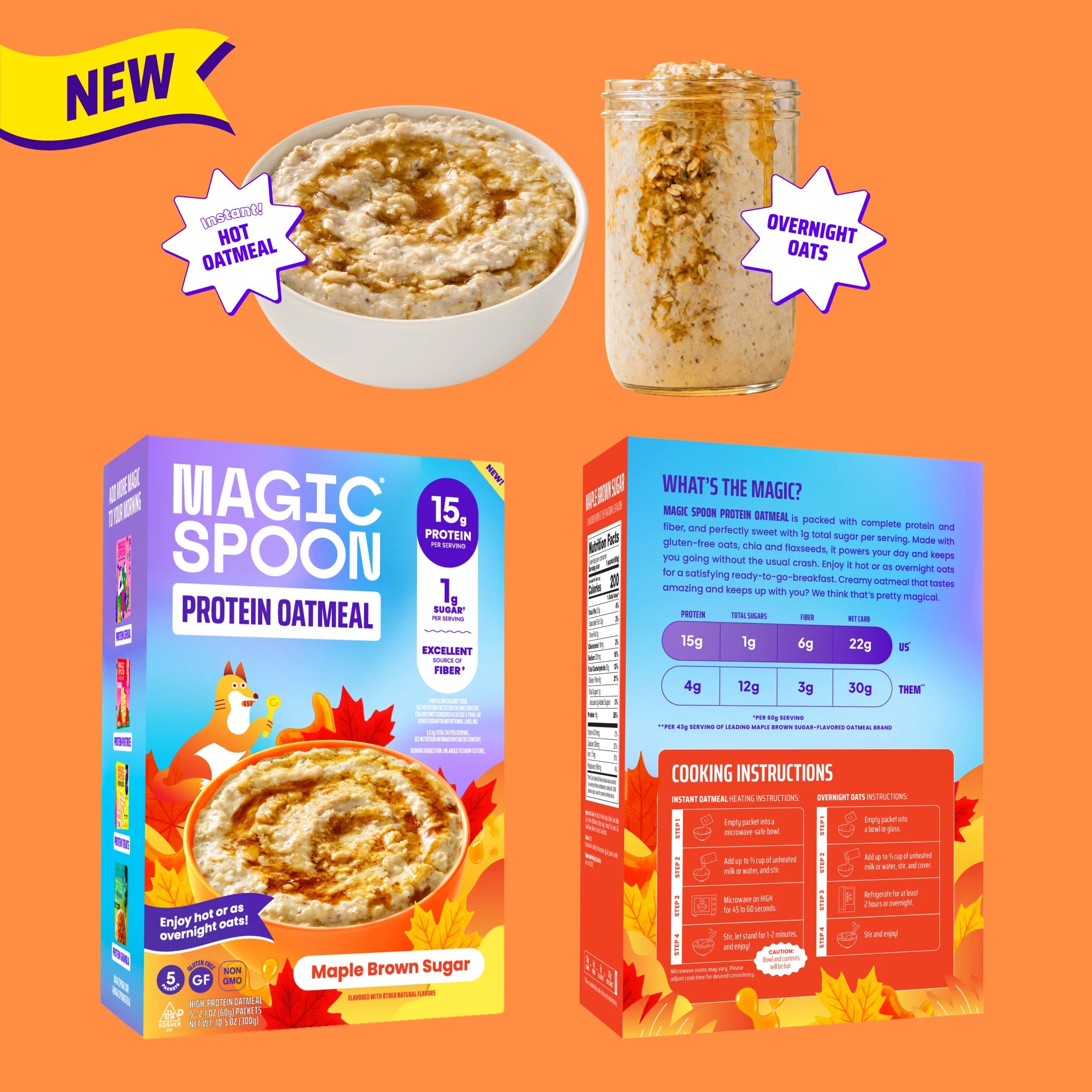 Magic Spoon Protein Oatmeal Front and Back Box