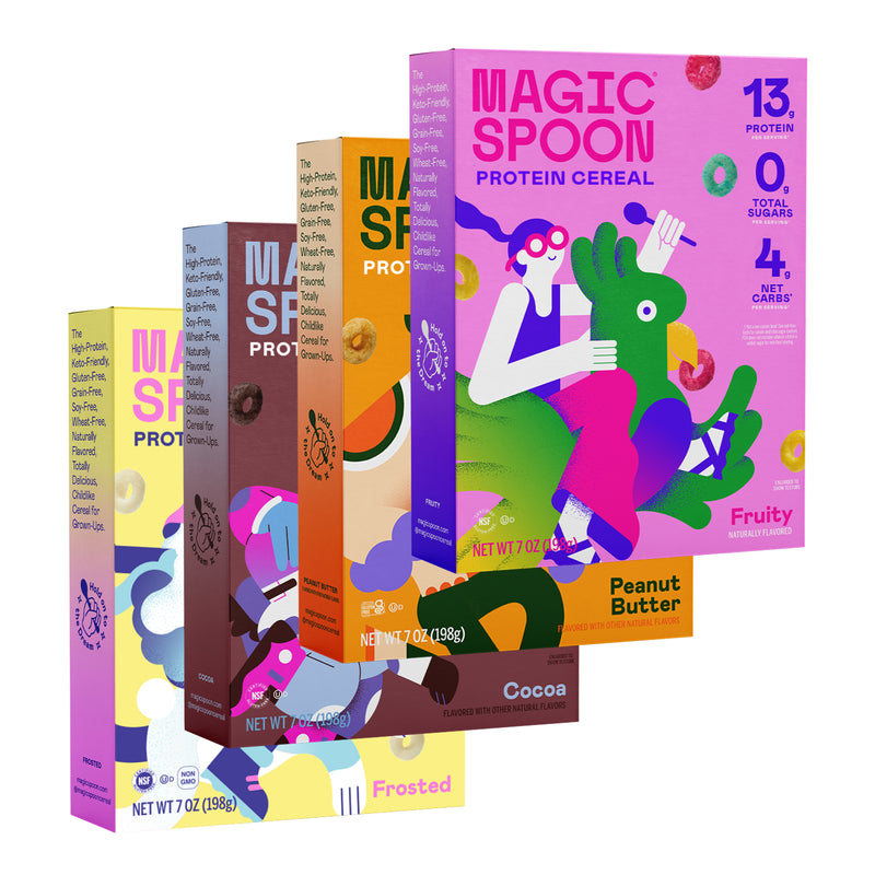 Magic Spoon Protein Cereal Variety 4 Pack Cereal