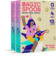 linear-gradient(to bottom, #00F6E7 0%,#FF9ADF 100%) | Magic Spoon Birthday Cake Cereal