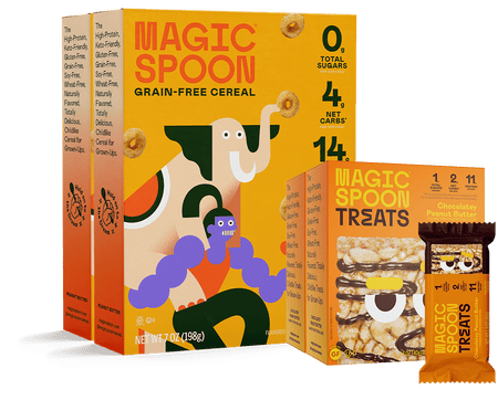 THE NUTTY PACK - 8 cereal treats (2 boxes) + 2 boxes of cereal