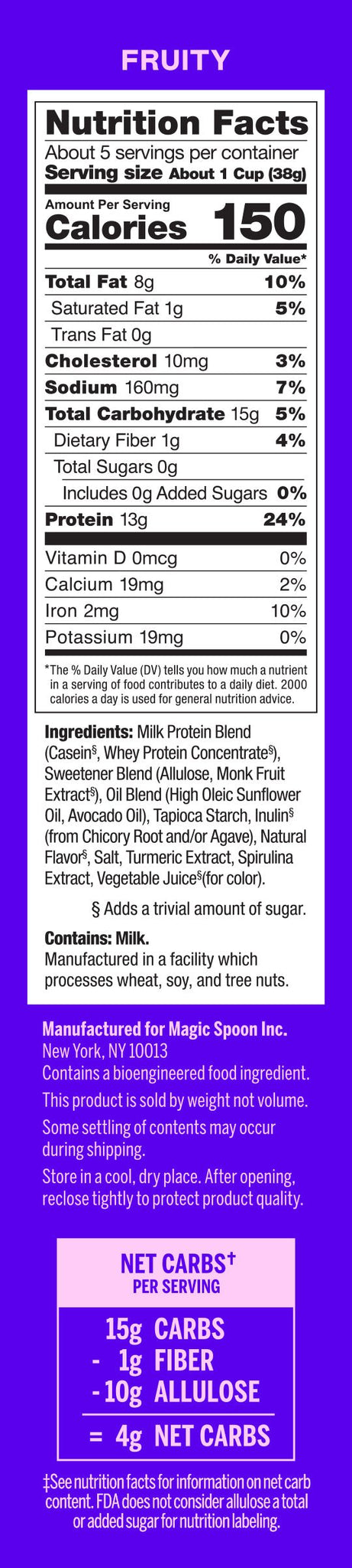 Magic Spoon Fruity Ingredients