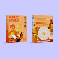 Front and Back of Maple Waffle Magic Spoon Cereal
